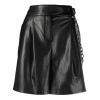 Ermanno Scervino Bermuda com fivela e efeito de couro - Preto