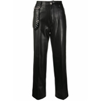 Ermanno Scervino Calça reta cintura alta - Preto