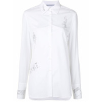 Ermanno Scervino Camisa com aplicação de cristal - Branco