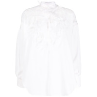 Ermanno Scervino Camisa de seda com efeito de plumas - Branco