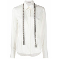 Ermanno Scervino Camisa de seda com listras - Branco