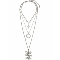 Ermanno Scervino crystal embellished necklace - Preto