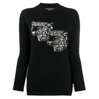 Ermanno Scervino jaguar embroidered jumper - Preto