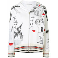Ermanno Scervino rhinestone-embellished hooded jacket - Branco
