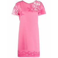 Ermanno Scervino Vestido reto com bordado - Rosa