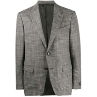 Ermenegildo Zegna Blazer abotoamento simples com padronagem pied-de-poule - Cinza