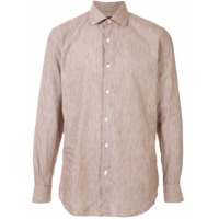 Ermenegildo Zegna Camisa mangas longas com colarinho - Marrom