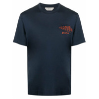 Ermenegildo Zegna Camiseta mangas curtas com estampa de logo - Azul