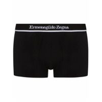 Ermenegildo Zegna Cueca boxer com stetch e logo no cós - Preto