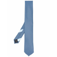 Ermenegildo Zegna Gravata de seda com padronagem geométrica - Azul