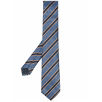 Ermenegildo Zegna jacquard stripe silk tie - Azul