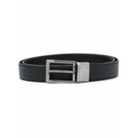 Ermenegildo Zegna leather belt with silver-tone hardware - Preto