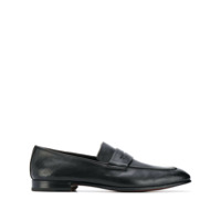 Ermenegildo Zegna narrow-toe leather penny loafers - Preto