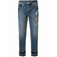 Escada Sport Calça jeans skinny com efeito manchado - Azul