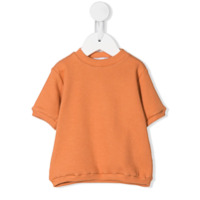 Eshvi Kids Camiseta decote redondo canelado - Laranja