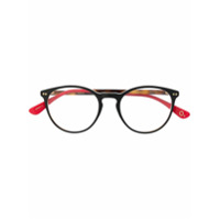 Etnia Barcelona Armação de óculos tartarugada color block - Preto