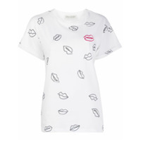 Être Cécile Camiseta com estampa de lábios - Branco