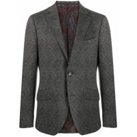 Etro Blazer com padronagem espinha de peixe - Preto