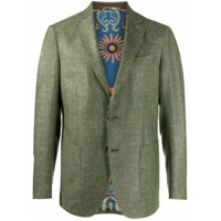 Etro Blazer de tweed com abotoamento simples - Verde