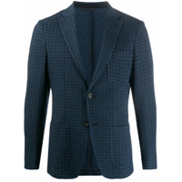 Etro Blazer xadrez com estampa com pied-de-poule - Azul