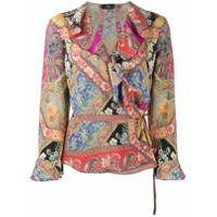 Etro Blusa com transpasse e estampa floral - Rosa