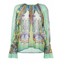 Etro Blusa de seda com estampa paisley - Estampado