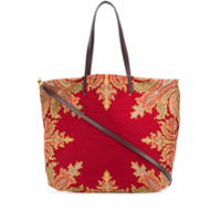 Etro Bolsa tote com bordado paisley - Vermelho