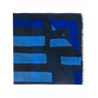 Etro Cachecol de cashmere com padronagem retangular - Azul