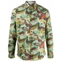 Etro Camisa com estampa de pássaros - Amarelo