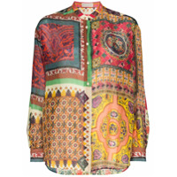 Etro Camisa com estampa de patchwork - Vermelho