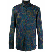 Etro Camisa de algodão com estampa paisley - Azul