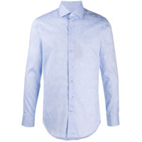 Etro Camisa de algodão com padronagem paisley - Azul