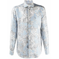 Etro Camisa de seda com mix de estampas - Branco
