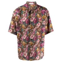 Etro Camisa mangas curtas com estampa floral - Marrom