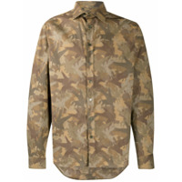 Etro Camisa mangas longas com estampa camuflada - Marrom