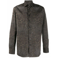 Etro Camisa mangas longas com estampa de girafa - Cinza