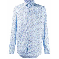 Etro Camisa mangas longas com estampa floral - Azul