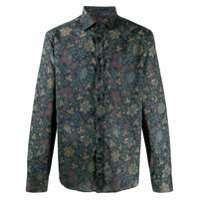 Etro Camisa mangas longas com estampa floral - Azul