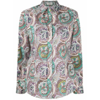 Etro Camisa mangas longas com estampa paisley - Branco