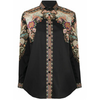 Etro Camisa mangas longas com estampa - Preto