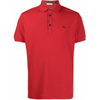 Etro Camisa polo com logo bordado - Vermelho