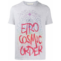 Etro Camiseta com estampa gráfica Cosmic Order - Cinza