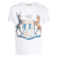 Etro Camiseta decote careca com estampa de emblema - Branco