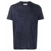 Etro Camiseta decote careca com estampa paisley - Azul