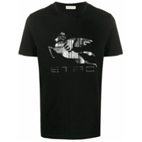 Etro Camiseta mangas curtas com estampa de logo - Preto