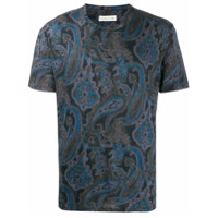Etro Camiseta mangas curtas com estampa paisley - Azul