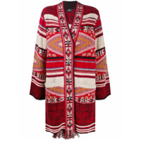 Etro Cardigan de tricô com padronagem - Vermelho