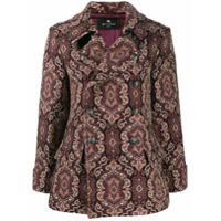 Etro Casaco jacquard com abotoamento duplo - Rosa