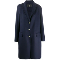 Etro Casaco midi com abotoamento simples - Azul