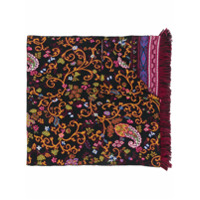 Etro Echarpe com padronagem paisley e floral - Preto
